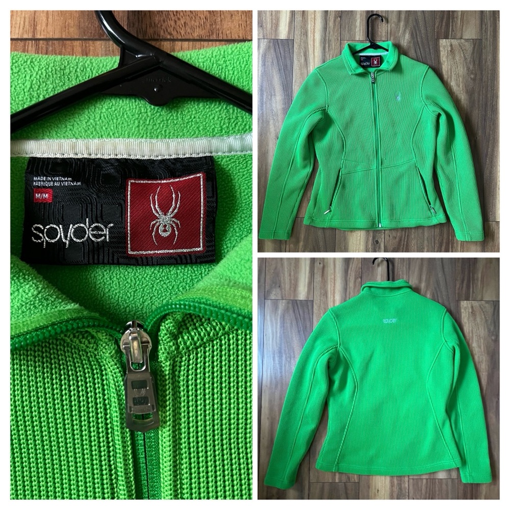 Spyder Bright Green Zip-Up Jacket